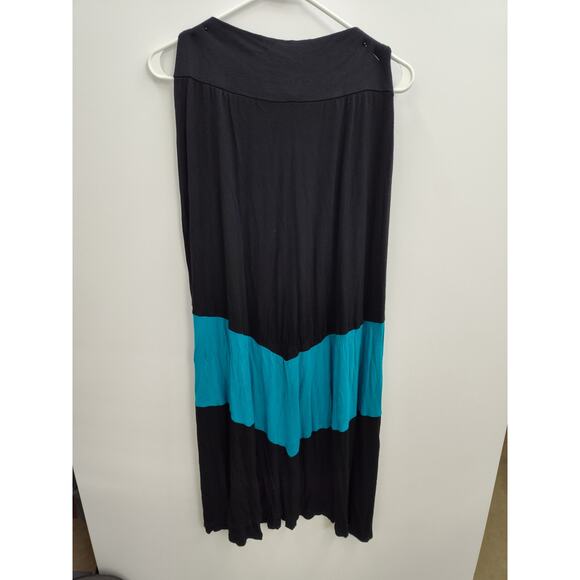 AB Studio Black & Blue Maxi Skirt - Picture 4 of 5